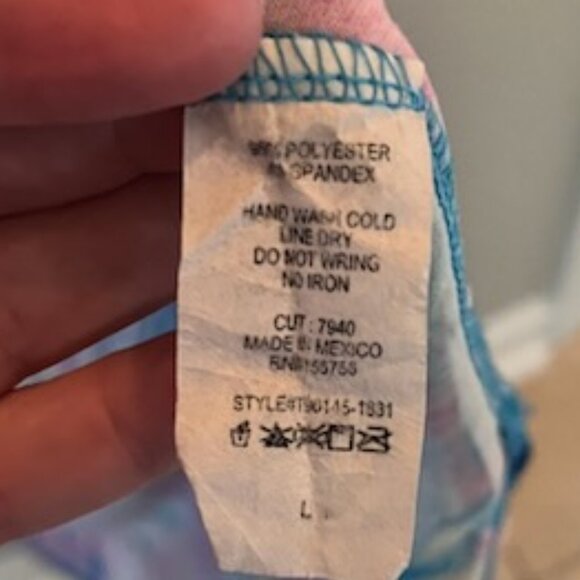 Honeyme Kimono Robe Tie Dye Women's Large Vibrant Lounge Bathing Suit Coverup - Picture 11 of 12